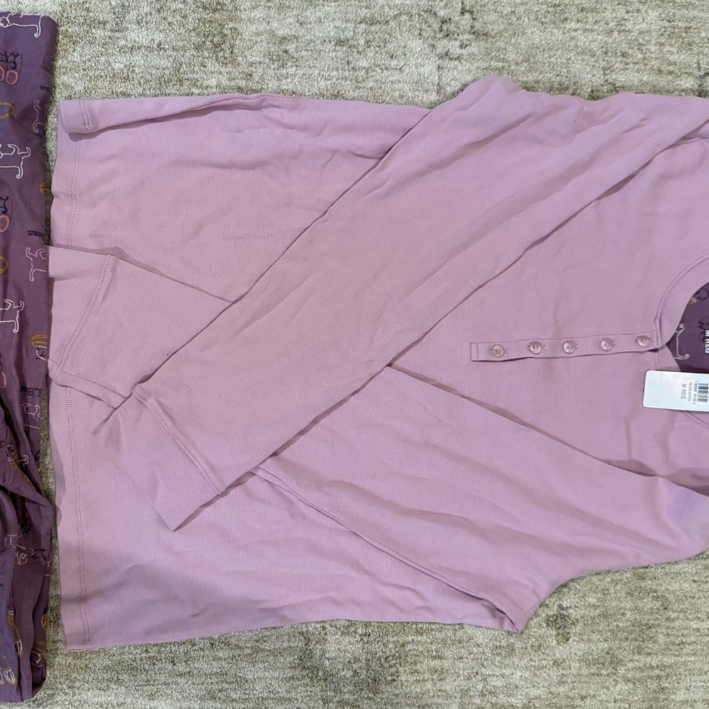 NWT L.L. Bean Lavender Pajama Set, size M - Picture 5 of 6
